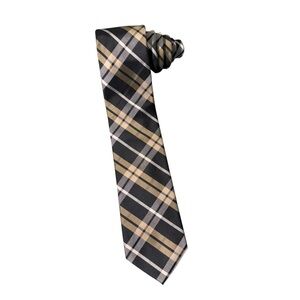 Chaps Blue & Tan Plaid Tie